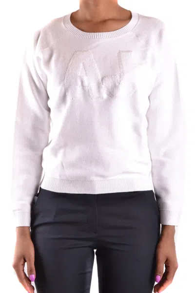Armani Jeans Sweater White In Pink
