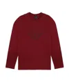 Armani Jeans T-shirt With Round Neck And Long Sleeves In Red