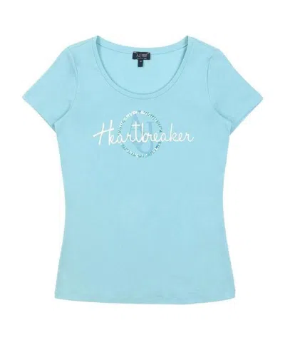Armani Jeans T-shirt With Round Neck And Short Sleeves In Blue