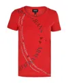 Armani Jeans T-shirt With Round Neck And Short Sleeves In Red