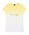 Armani Jeans T-shirt With Round Neck And Short Sleeves In White