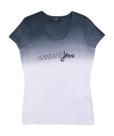 Armani Jeans T-shirt With Round Neck And Short Sleeves In White