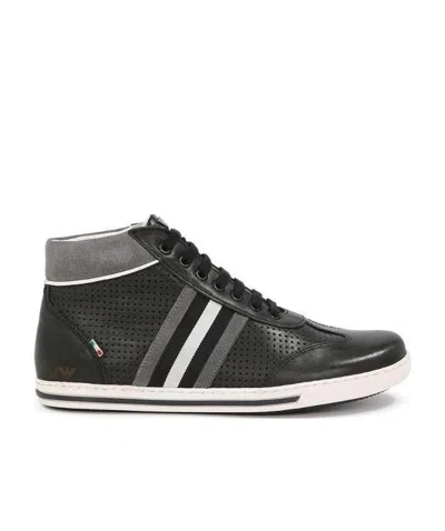 Armani Jeans Tie Casual Sports Shoes In Black