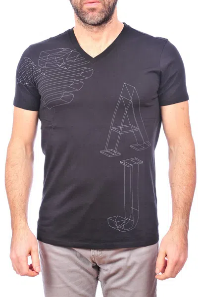 Armani Jeans Logo T-shirt In Black