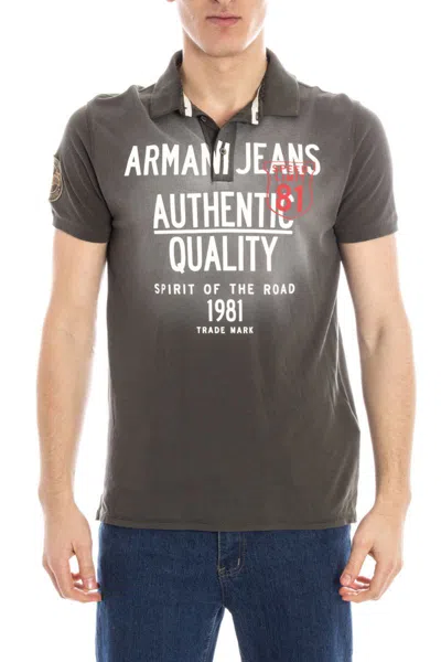 Armani Jeans Short-sleeved Polo Shirt In Green