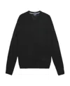 Armani Jeans V-neck Emblem Pullover In Black