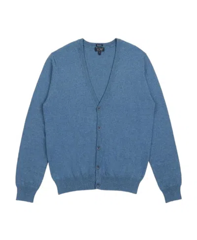 Armani Jeans V-neck Knitted Cardigan In Blue