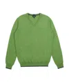 Armani Jeans V-neck Pullover In Green