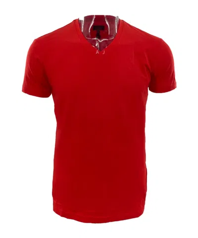 Armani Jeans V-neck Short-sleeved T-shirt In Red