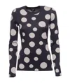 Armani Jeans Wave Spot Pattern Pullover In Black