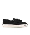 Armani Jeans Wear Flat Shoes With Low Fringed Sleeves In Black