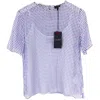 Armani Jeans White Silk Blouse In Blue