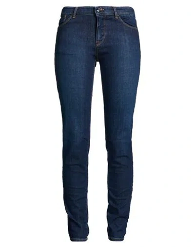 Armani Jeans Woman Jeans Blue Size 26 Cotton, Elastane