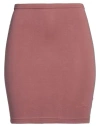 Armani Jeans Woman Mini Skirt Antique Rose Size 8 Cotton, Elastane In Pink