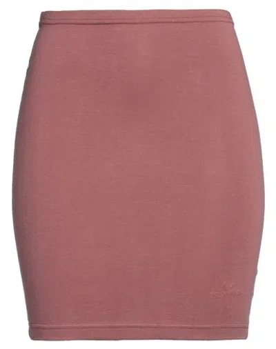 Armani Jeans Woman Mini Skirt Antique Rose Size 8 Cotton, Elastane In Pink