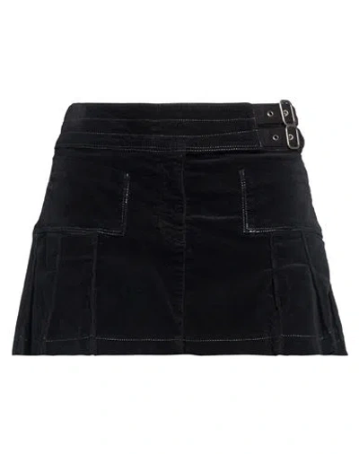Armani Jeans Woman Mini Skirt Black Size 6 Cotton, Elastane