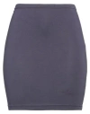 Armani Jeans Woman Mini Skirt Dark Purple Size 10 Cotton, Elastane In Purple
