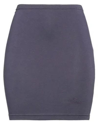 Armani Jeans Woman Mini Skirt Dark Purple Size 10 Cotton, Elastane