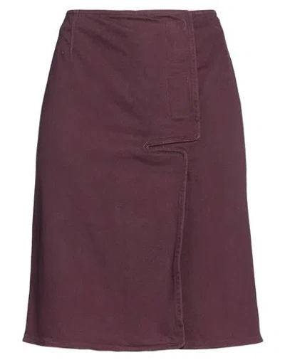 Armani Jeans Woman Mini Skirt Plum Size 10 Cotton, Elastane In Purple