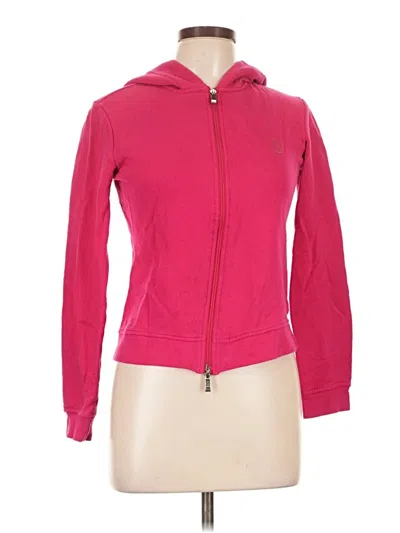 Pre-owned Armani Jeans Zip Up Hoodie In Pink