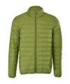 Armani Jeans Zipper Down Jacket In Green