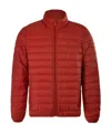 Armani Jeans Zipper Down Jacket In Red