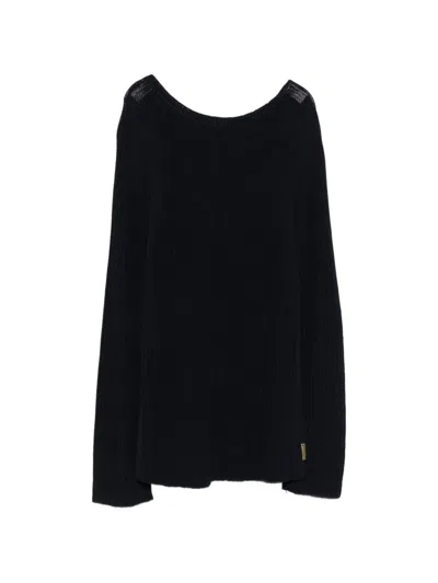 Pre-owned Armani Vintage 2000s Ribbed Sweater In Blue