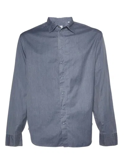 Pre-owned Armani Vintage Cotton Shirt In Blue