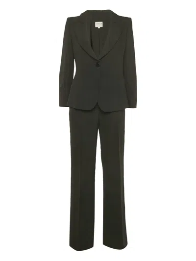 Pre-owned Armani Vintage Crepe Single-breasted Suit In Black