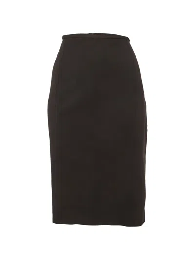 Pre-owned Armani Vintage Pencil Midi Skirt In Black