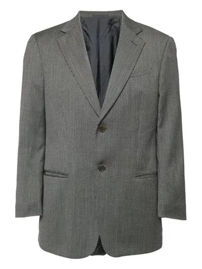 Pre-owned Armani Vintage Wool Single-breasted Blazer In Black