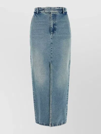 Armarium Lula Denim Skirt Back Pockets Belt Loops In Blue