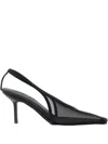 Armarium 75mm Evelina Mesh Slingback Pumps In Black