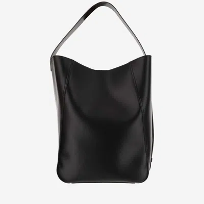 Armarium 7days Leather Shoulder Bag In Black
