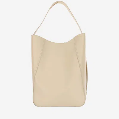 Armarium 7days Leather Shoulder Bag In Beige