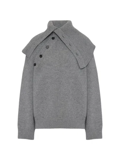 Armarium Afra Button-collar Sweater In Gray