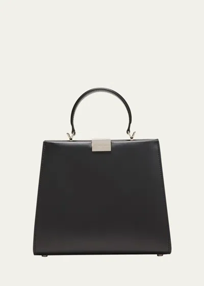 Armarium Anna Small Top-handle Leather Bag, Black