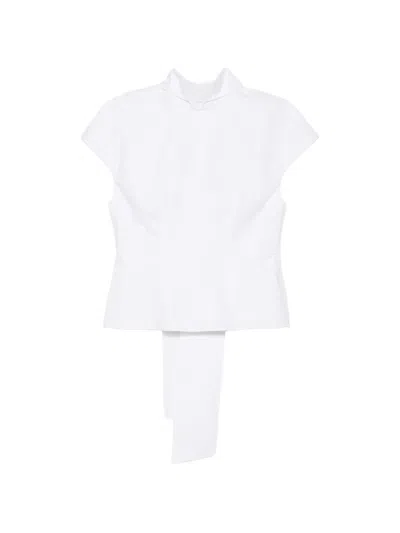 Armarium Arielle Tie-fastening Cap-sleeve Top In White