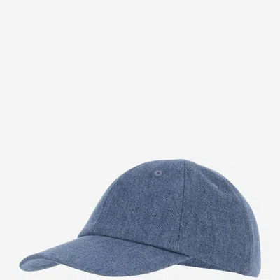 Armarium Armtmca01de01005 Denim Cotton Baseball Cap In Blue