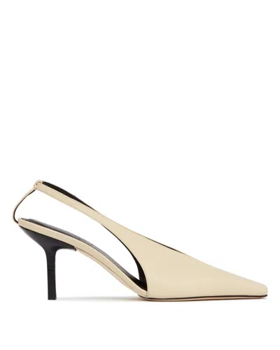 Armarium Beige Evelina Leather Slingbacks In Neutral