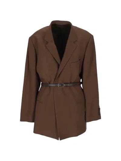 Armarium Belted Jacket In Brown