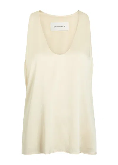 Armarium Bianka Stretch-silk Top In Yellow