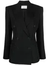 ARMARIUM BLACK DOUBLE-BREASTED WOOL JACKET FOR WOMEN