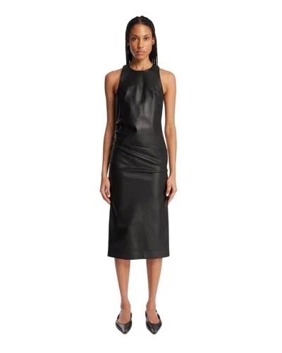 Armarium Black Pernilla Leather Midi Dress