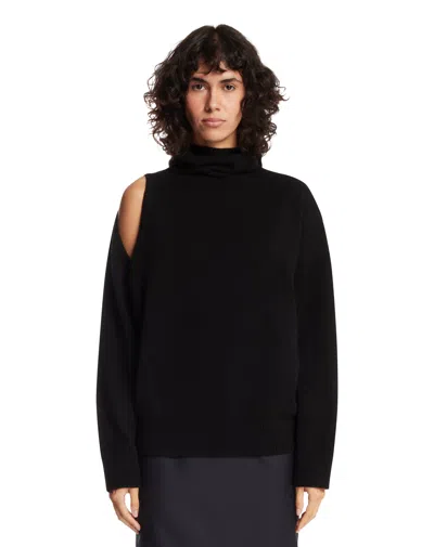 Armarium Black Shoulder Cut-out Sweater