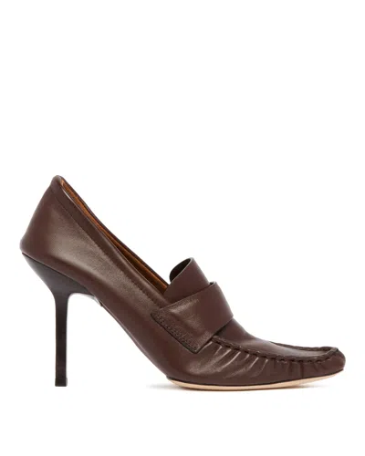 Armarium Brown Agata Leather Heeled Loafers