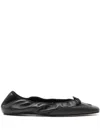 Armarium Camilla Leather Ballet Flats In Black