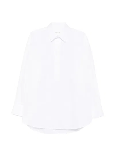 Armarium Candela Concealed-placket Curved-hem Shirt In White