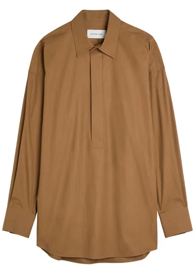 Armarium Candela Cotton-poplin Shirt In Brown