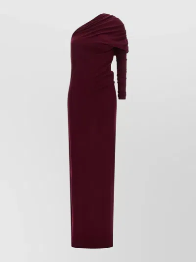 Armarium Cashmere-blend Maxi Dress In Burgundy